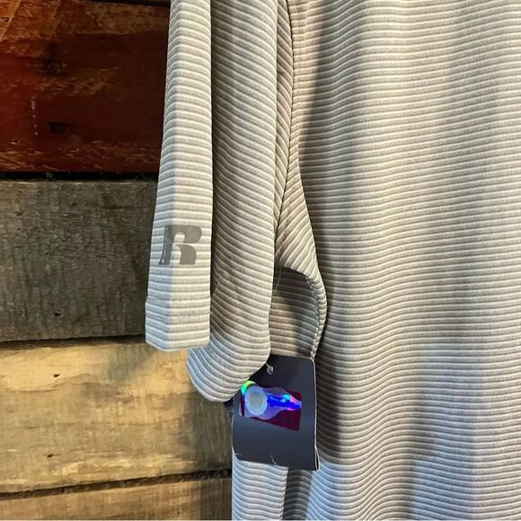 Russell Raiders Light Gray And White Stripe‎ Polo Size Medium - Picture 7 of 10